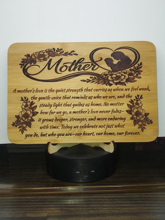 Other - Mother - Engraved Bamboo Plaque - With Stand